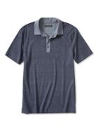 Banana Republic Mens Luxe Touch Textured Polo Size L Tall - Preppy Navy