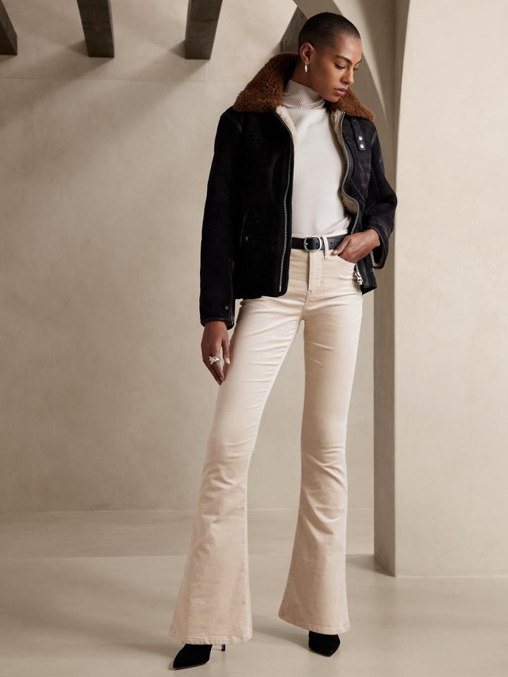 The Petite Flare Velvet Jean