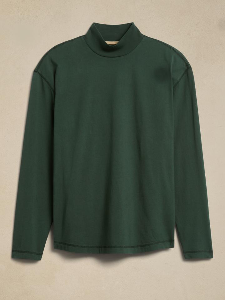 Authentic Supima Mock-neck T-shirt