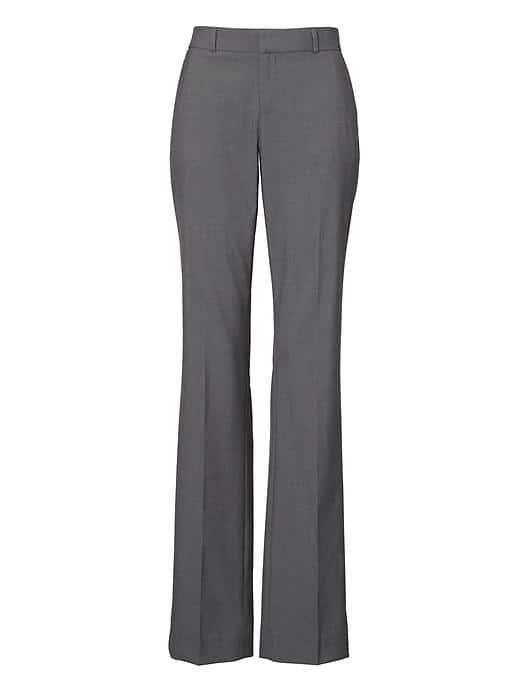 Banana Republic Womens Logan Fit Luxe Twill Pant - Dark Gray