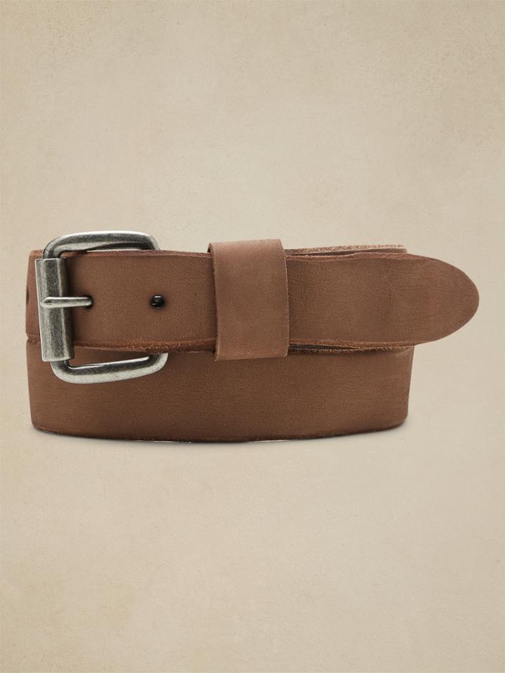 Raw Edge Suede Belt