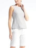 Banana Republic Womens Jacquard Knit Shell - Light Blue