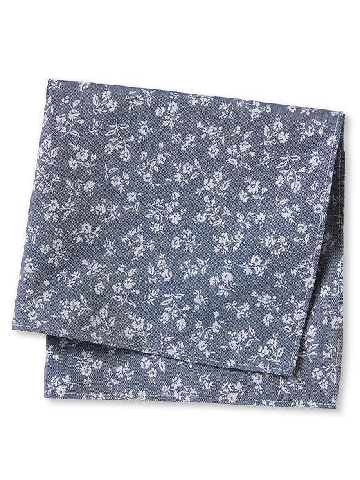 Banana Republic Mens Linen Floral Pocket Square Size One Size - Navy Star
