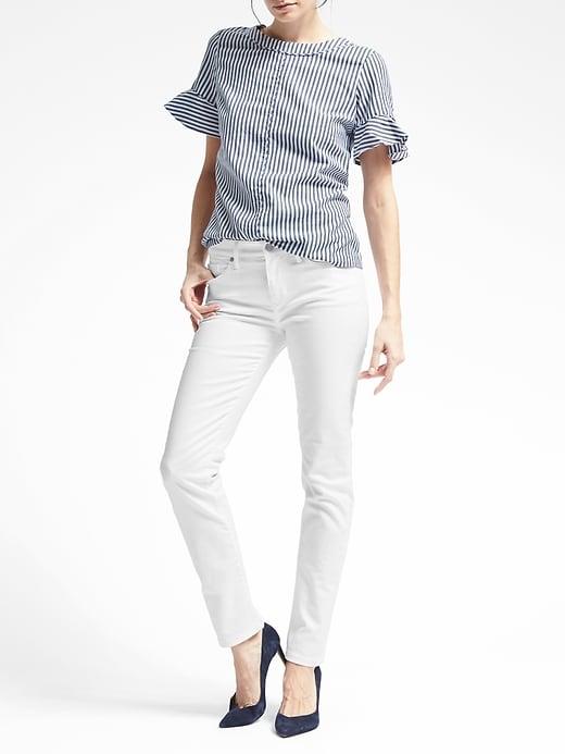 Banana Republic Womens Slim-straight Stain-resistant Jean Lily Size 26