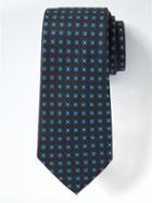 Banana Republic Mens Modern Medallion Silknanotex Tie - Aquamarine