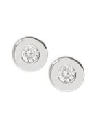 Banana Republic Womens Embedded Stone Stud Earring Silver Size One Size