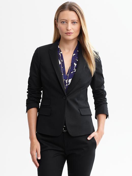 Banana Republic Sleek Suit Black Blazer