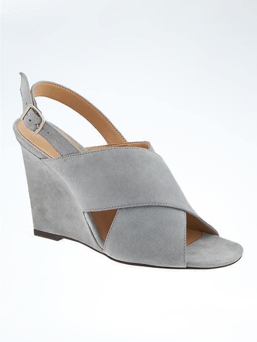 Banana Republic Cross Band Wedge - Blue Gray