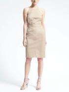 Banana Republic Womens Bi Stretch Halter Dress - Oyster Pearl