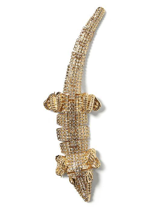 Banana Republic Alligator Brooch Size One Size - Gold