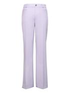 Banana Republic Womens Logan Trouser-fit Cropped Machine-washable Italian Wool Blend Pant Lilac Size 4