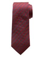 Banana Republic Mens Polka Dot Stripe Silk Nanotex Tie Deep Red Size One Size