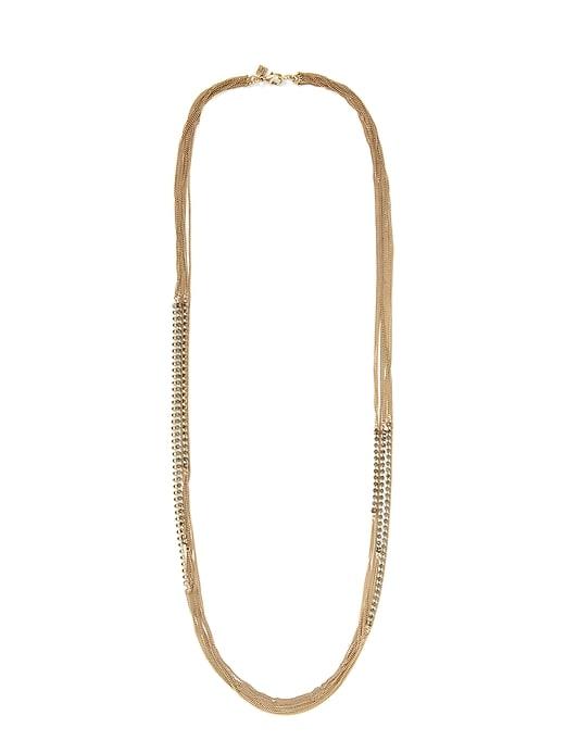 Banana Republic Womens Cupchain Swag Layer Necklace Gold Size One Size