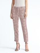 Banana Republic Avery Fit Animal Print Pant - Natural Stone
