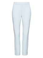 Banana Republic Womens Ryan Slim Straight-fit Machine-washable Italian Wool Blend Pant Ice Blue Size 14