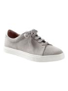 Banana Republic Womens Essential Sneaker Moondust Suede & Silver Leather Size 10