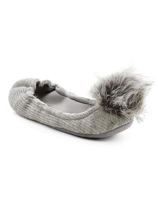 Banana Republic Pom Pom Slipper - Light Gray