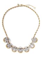 Banana Republic Mechanical Deco Necklace - Clear Crystal