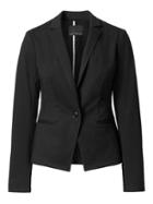 Banana Republic Womens Life In Motion Classic-fit Ponte Blazer Stay Black Size 2