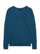 Banana Republic Womens Machine-washable Merino Wool Solid V-neck Sweater Deep Teal Blue Size Xs