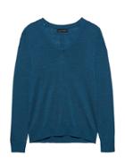 Banana Republic Womens Machine-washable Merino Wool Solid V-neck Sweater Deep Teal Blue Size Xs