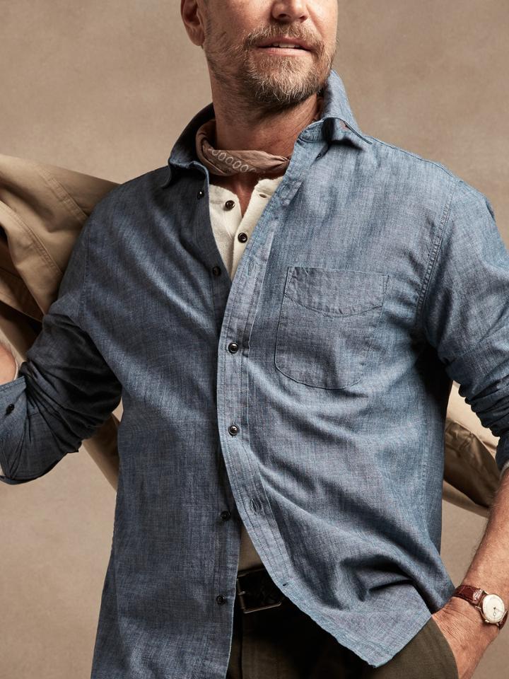 Untucked Chambray Shirt