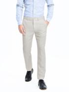 Banana Republic Mens Aiden Slim Garment Dyed Linen Cotton Pant Size 32w 36l Tall - Cream
