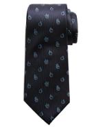 Banana Republic Mens Monogram Emoji Tie Size One Size - Preppy Navy