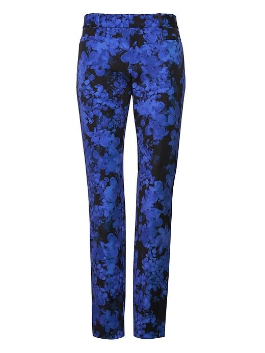 Banana Republic Womens Sloan Skinny-fit Floral Pant Blue Multi Size 16