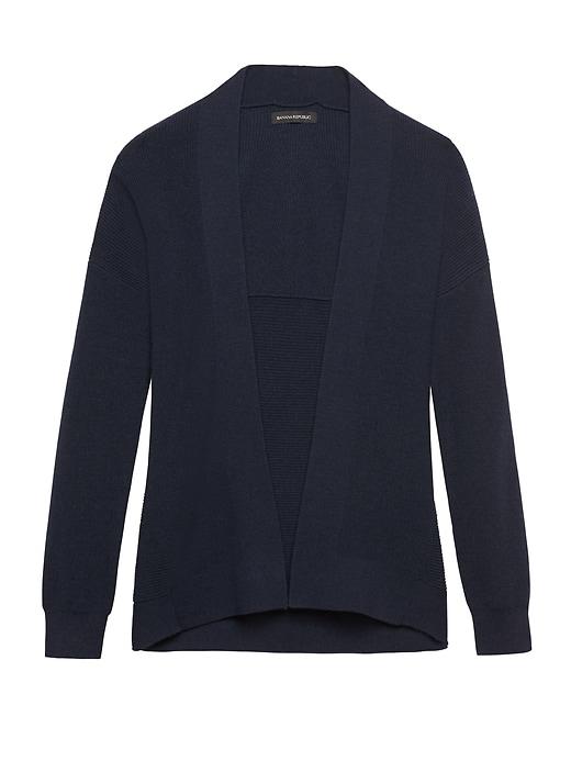 Banana Republic Womens Feather-touch Ribbed Cardigan Navy Size S