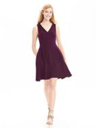 Banana Republic Womens V Neck Fit And Flare Dress Size 0 Petite - Secret Plum