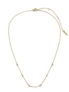 Banana Republic Womens Everyday Luxuries 14k Gold-plated Cz Stone Necklace Gold Size One Size