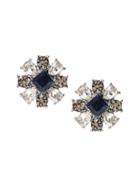 Banana Republic Womens Floral Stone Stud Earring Pacific Blue Size One Size