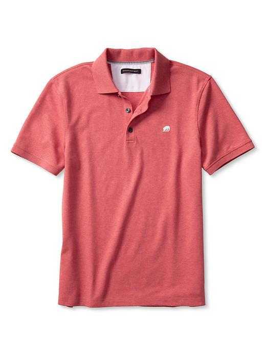 Banana Republic Signature Pique Polo Size L Tall - Red Heather