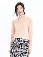 Banana Republic Womens Heritage Ribbed Turtleneck Size S - Blush