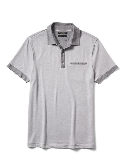 Banana Republic Mens Slim Luxe Touch Polo - White