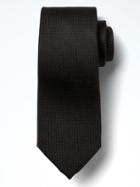 Banana Republic Mens Textured Grid Silk Nanotex Tie - Black