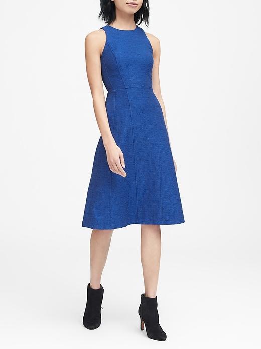 Banana Republic Italian Tweed Fit-and-flare Dress