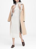 Banana Republic Womens Japan Online Exclusive Turtleneck Midi Sweater Dress Cocoon White Size S
