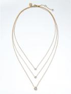 Banana Republic Delicate Mixed Shapes Built In Necklace - Gold