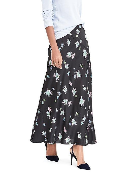 Banana Republic Womens Printed Floral Maxi Skirt - Multi