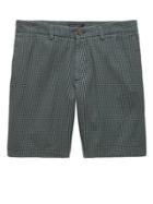 Banana Republic Mens 9 Seersucker Aiden Slim Gingham Short Spanish Olive Size 26w