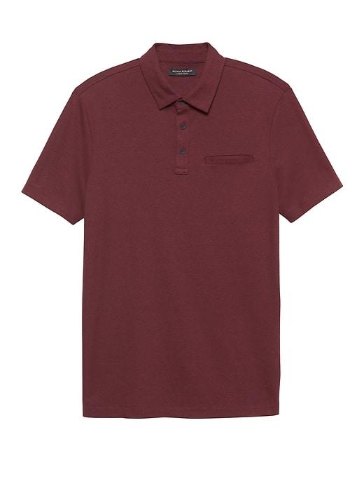 Banana Republic Mens Luxury-touch Performance Polo Shirt Burgundy Size Xl