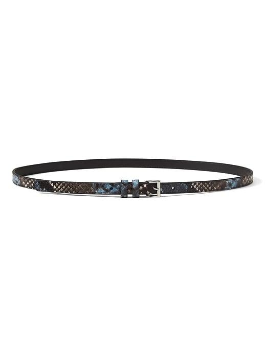 Banana Republic Womens Snake-effect Leather Skinny Trouser Belt Blue Multi Size S