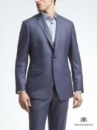 Banana Republic Standard Monogram Bright Blue Wool Suit Jacket - Cascade Blue