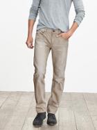 Banana Republic Mens Heritage Slim Distressed Khaki Jean Size 32w 36l Tall - Khaki