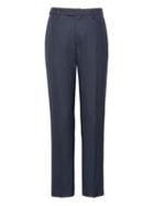 Banana Republic Mens Athletic Tapered Smart-weight Performance Wool Blend Houndstooth Suit Pant Navy Size 29w