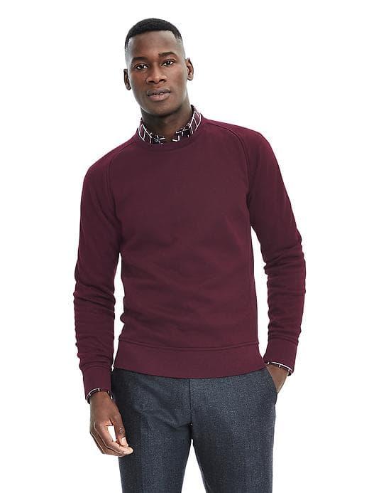 Banana Republic Fleece Sweatshirt Crew - Burgundy