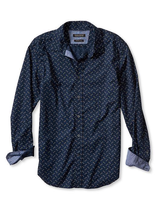 Banana Republic Mens Grant Fit Custom 078 Wash Arrow Shirt Size L Tall - Gold Plate