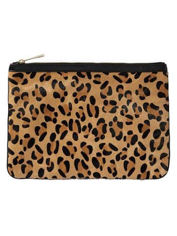Banana Republic Cynthia Haircalf Tablet Clutch - Leopard